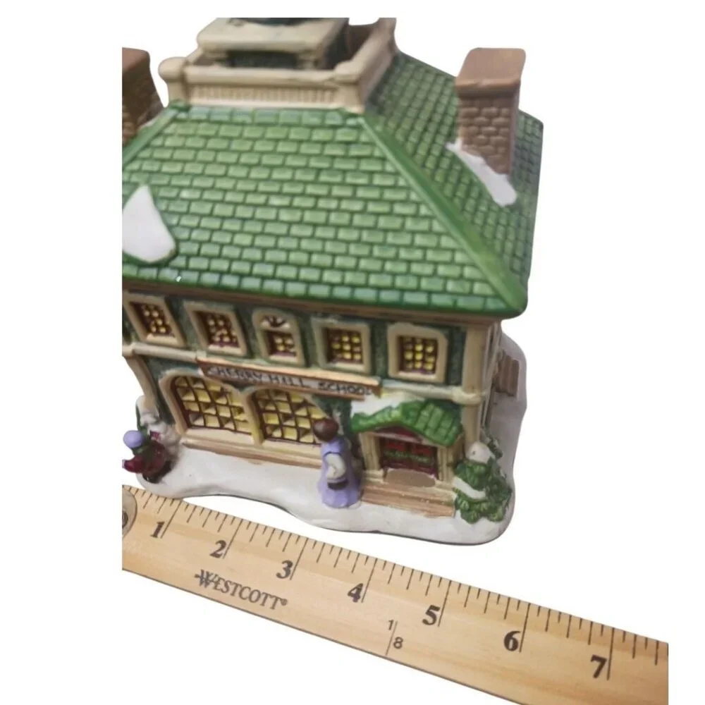 Cherry Hill School Vtg Ceramic Lighted Christmas Village House 